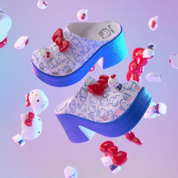 Sanrio Hello Kitty Platform Crocs Shoes - Picture 1 of 7